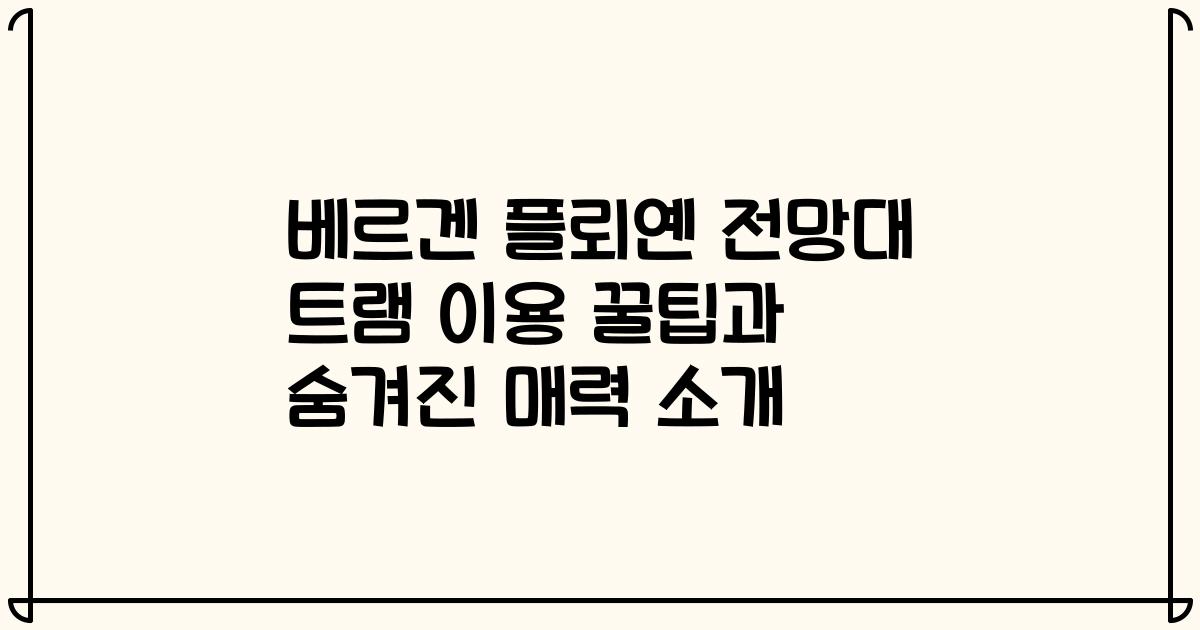 베르겐 플뢰옌 전망대 트램 이용 꿀팁과 숨겨진 매력 소개